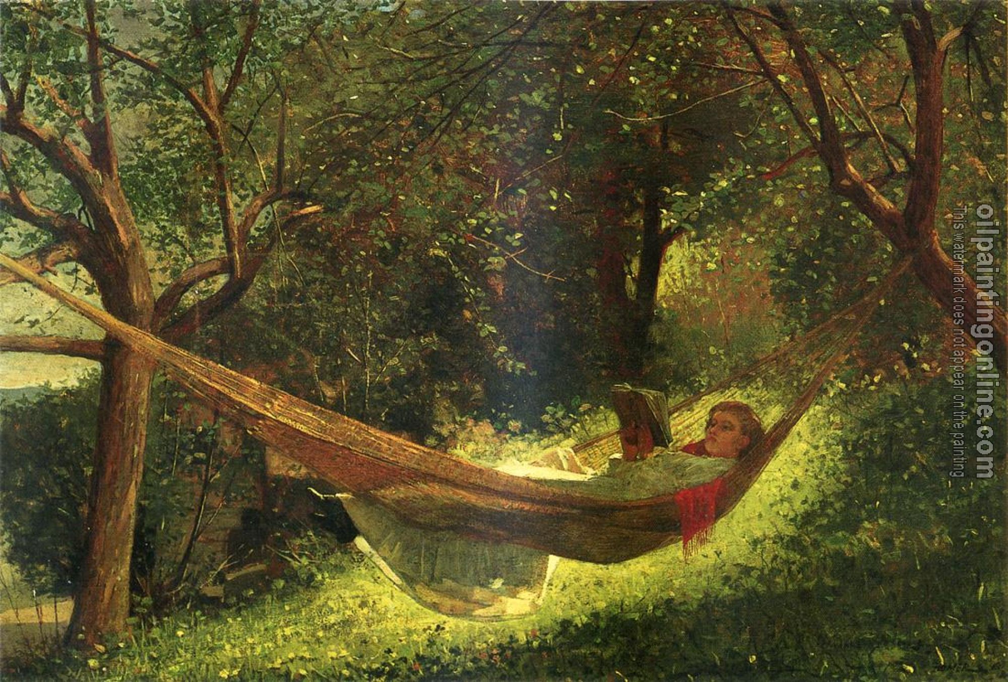 Homer, Winslow - Girl in a Hammock